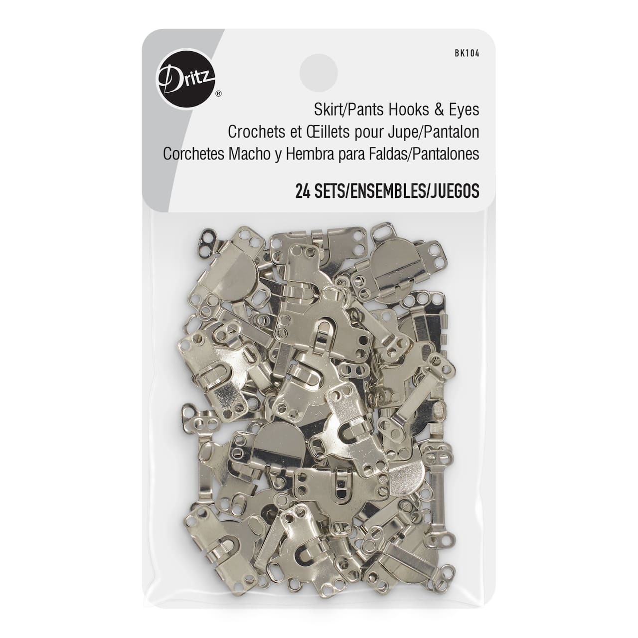 Dritz® Nickel Sew-On Hook & Eye Closures